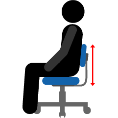 背もたれの高さ・ローバックイメージ画像